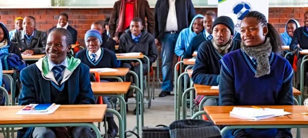 African secondary-level students in a school setting